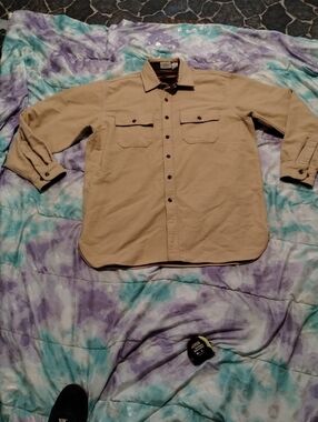 L.L Bean mens chamois Aztec print shirt VINTAGE